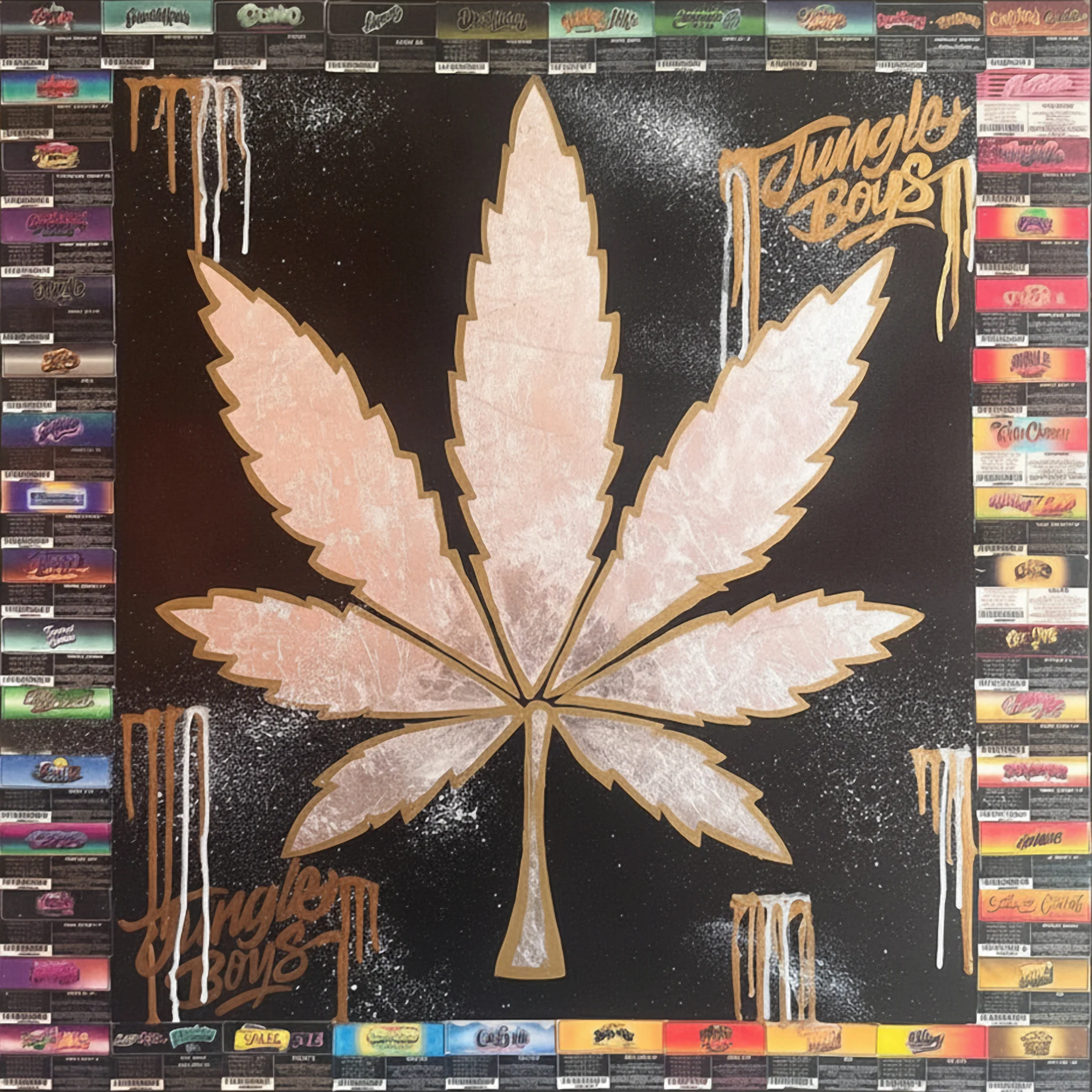 Jungle Boogie, mixed media & gold leaf on canvas